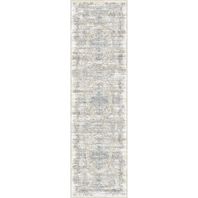 Tapis beige/bleu Karlee