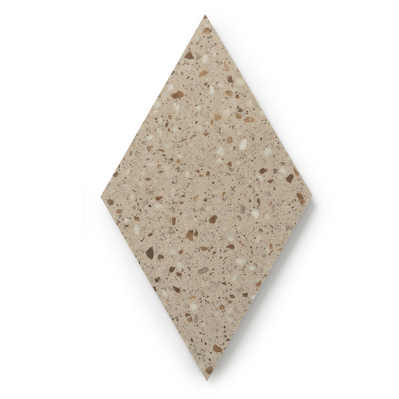 GlueCore Mosaic 28mil x 9.75" W x 17" L Stone Glue Down Vinyl Tile Flooring, Desert Rock