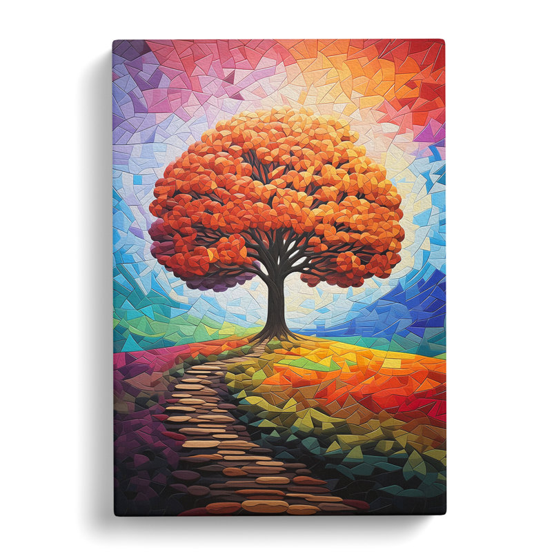 Oak Tree Colour Field - Wrapped Canvas