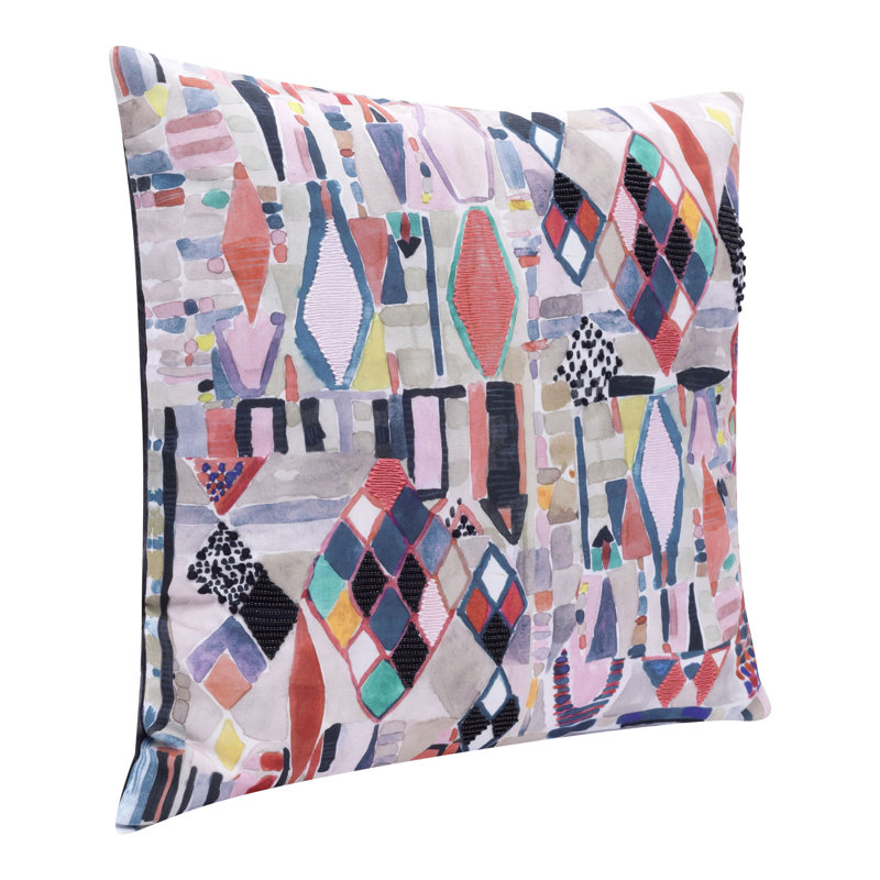 Housse de coussin en polyester à texture abstraite, Carré 20 po, Polyester