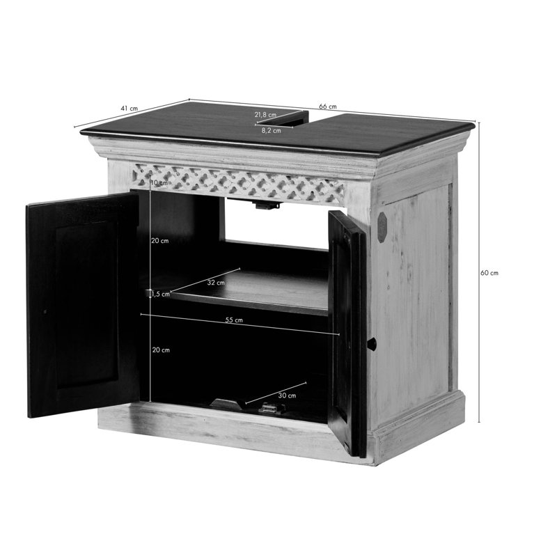 Castle-Antik 66cm Single Bathroom Vanity Base Only