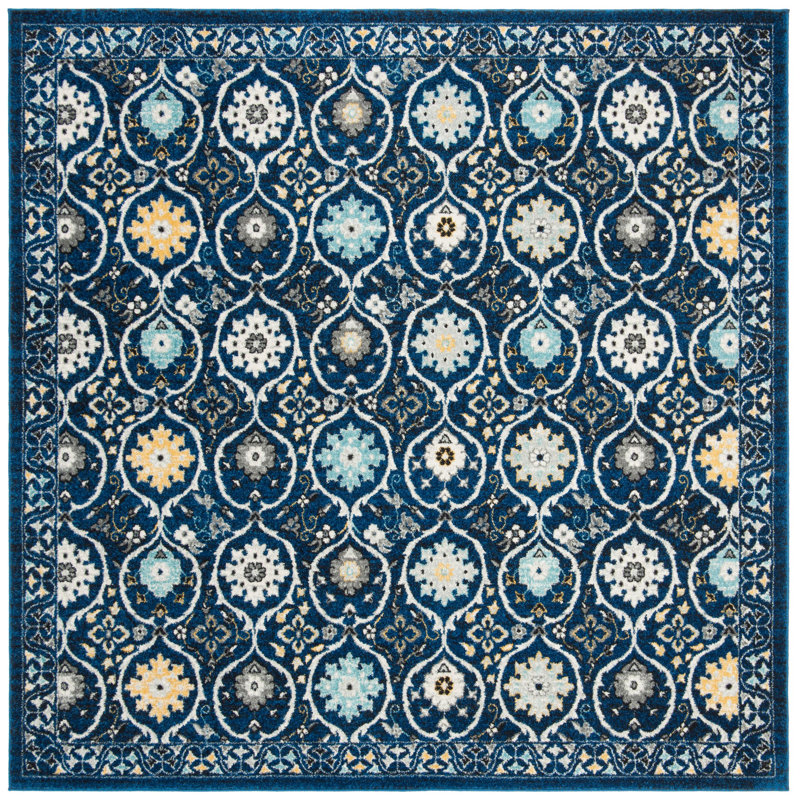 Tapis oriental royal / ivoire Osakis, Carré 6 pi 7 po x 6 pi 7 po