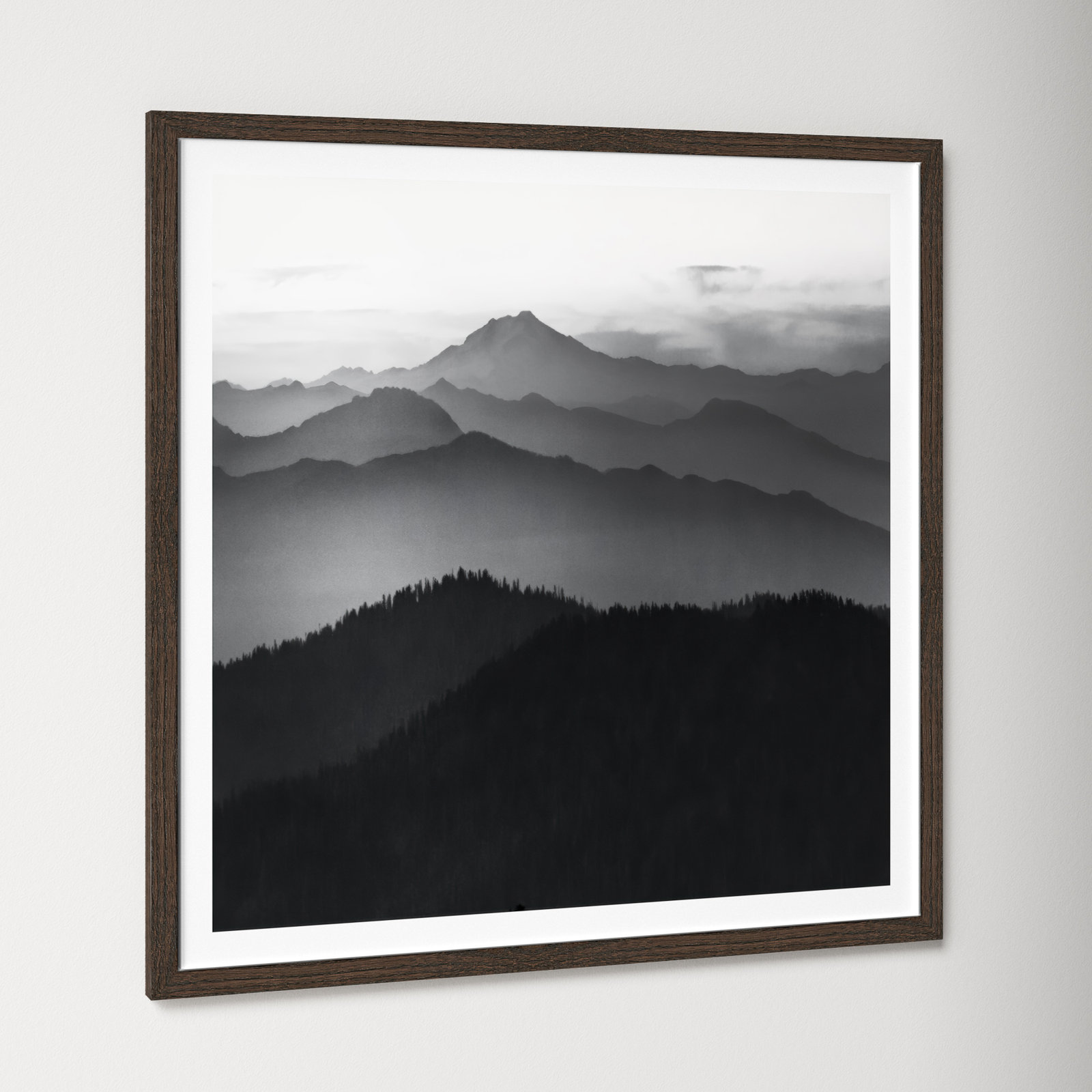 Cascades by Danita Delimont, 23.5" H x 23.5" W x 0.75" D, Walnut Framed