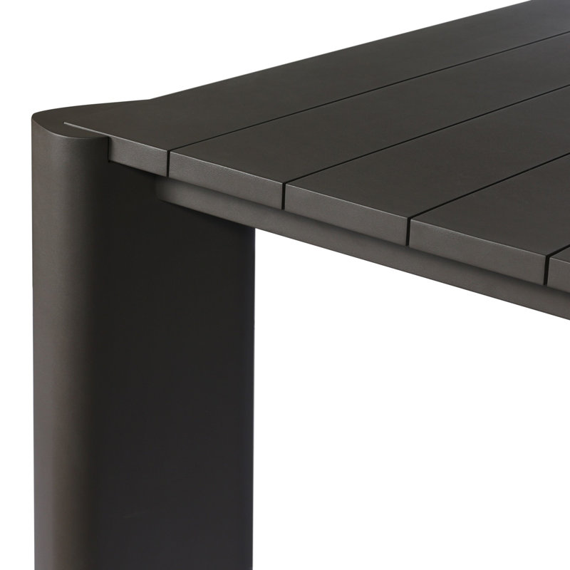 Soho Outdoor Metal Dining Table 86"-Bronze, Bronze