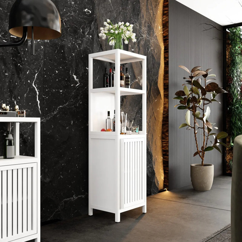 Large Capacity Multifunctional Bamboo Bathroom Storage Cabinet