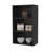 Black Wall Cabinet with Open Storage