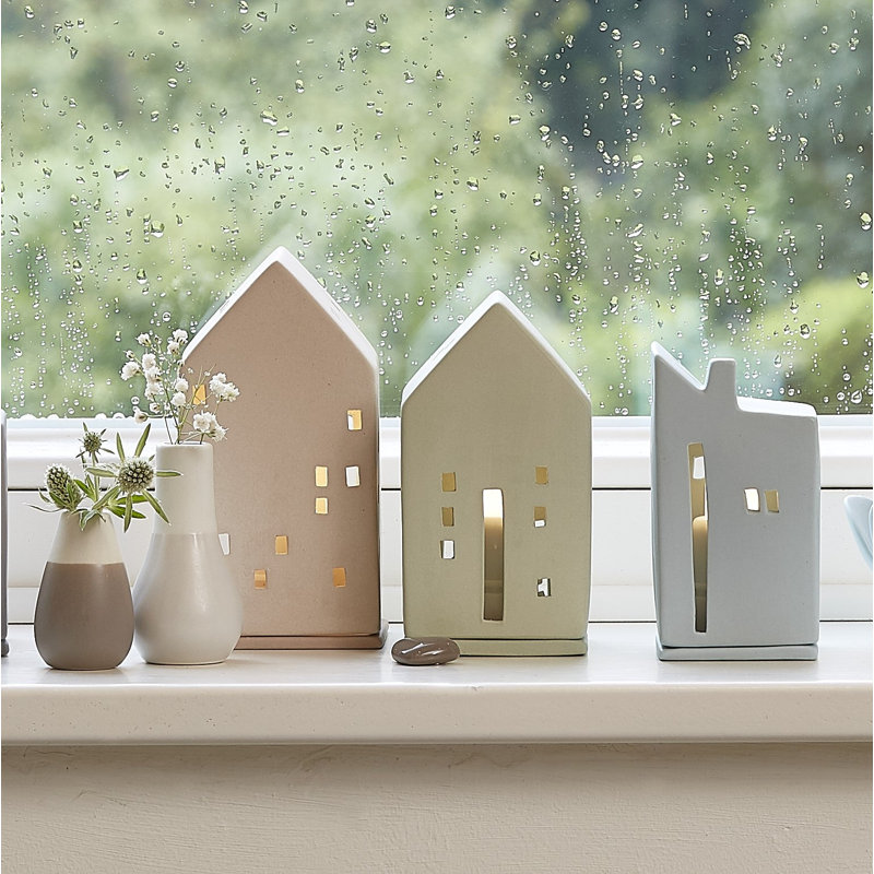 Stoneware Village House Set