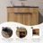 30" Freestanding Single Bathroom Vanity Set With Bold Black Ceramic Integrated Sink And Soft-Close Storage In Natural Oak-4456135