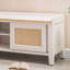 Banc en bois massif blanc