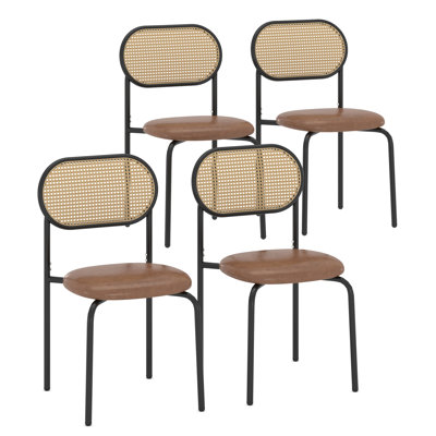 Achraf 18.1'' H Faux Leather Upholstered Side Chair