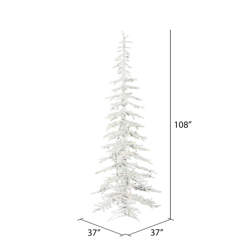 Kuna Lighted Artificial Pine Christmas Tree, 9' H x 37" W