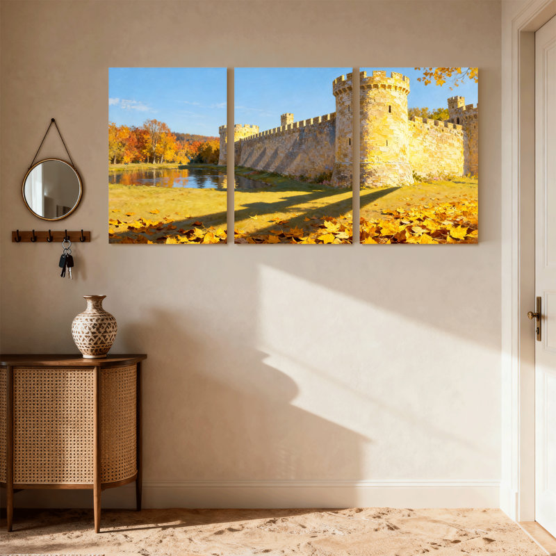 Ensemble de 3 impressions sur toile Mid-Century, H 24 po x l 48 po