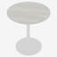 Table basse de 27,6 pouces de style Mid-Century moderne, pouvant accueillir de 2 à 4 personnes, dotée d'un plateau rond en marbre, parfaite pour divers espaces.