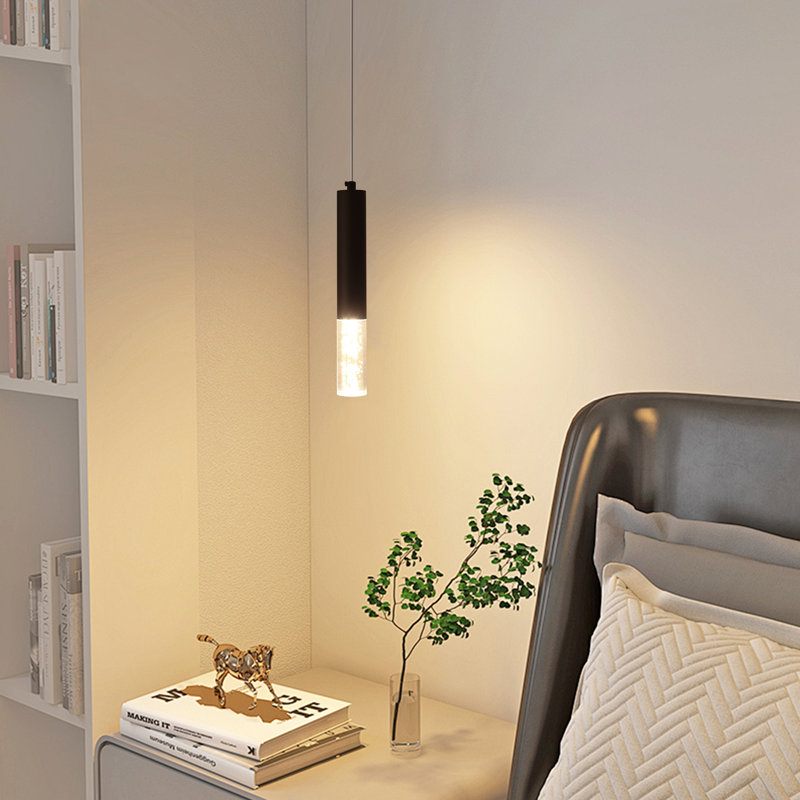 Idske 1 - Light Modern Minimalist Metal Single Cylinder LED Pendant for Contemporary Bedrooms Kitchen Islands Modern Hallways