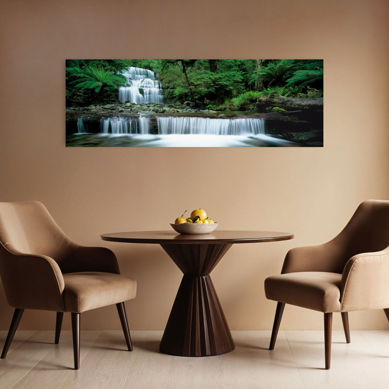 Liffey Falls, Tasmania, Australie, paysage de fougères abstraites, art mural, H 16 po x l 48 po