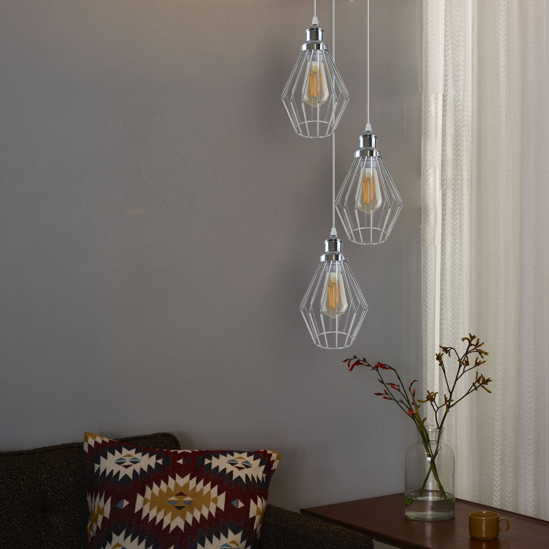 Drummans 3 - Light Chrome Cluster Pendant