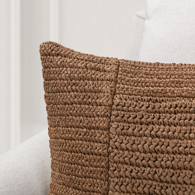Merritt Raffia Fabric Throw Pillow