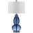 Pied de lampe bleu / abat-jour crème est en rupture de stock