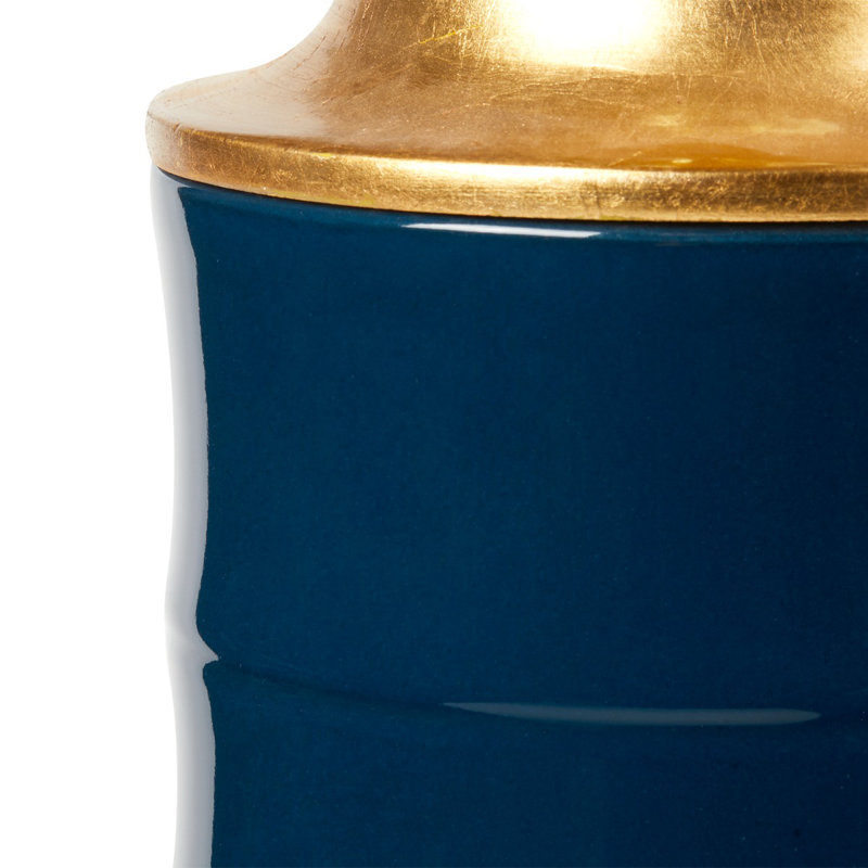 Saigon Table Lamp, Navy Blue/Gold