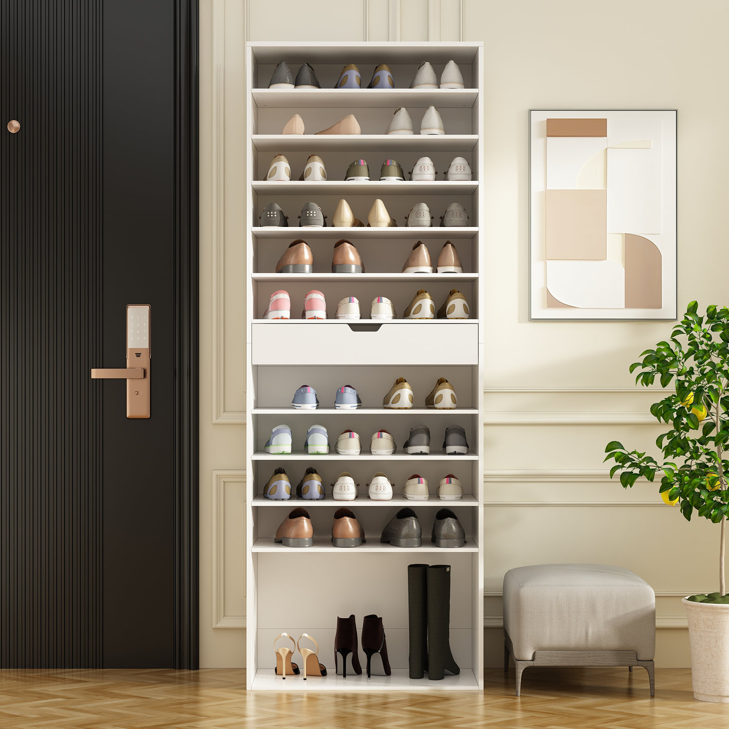 MACKAPÄR Shoe/storage cabinet, white - IKEA