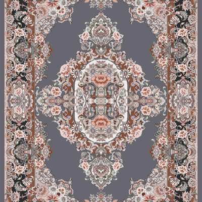 Premium Woven Area Rug, 5.9 x 9.2 Feet | 100% Polyester, 650 g/m² | Antibacterial, Non-Slip PVC Dot Underside, 0.3 in Pile Height | Machine Washable, 3D Digital Printing | Perfect for Living Room & Bedroom Decor