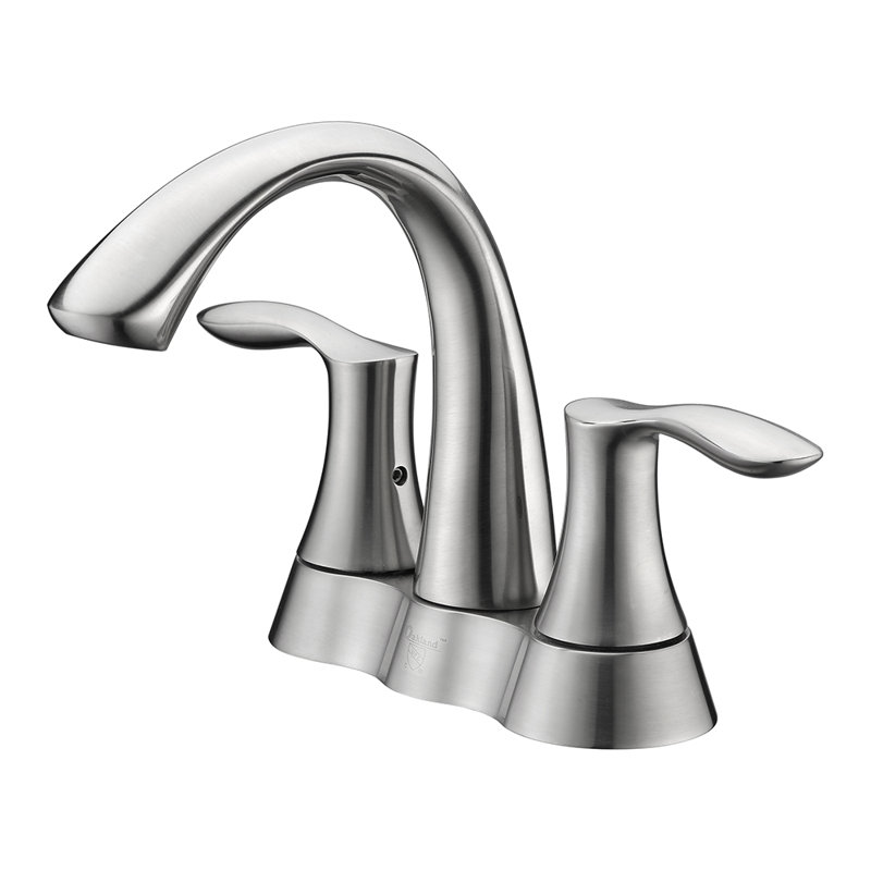 Robinet de lavabo de salle de bain à 4 poignées 4 po, Nickel brossé