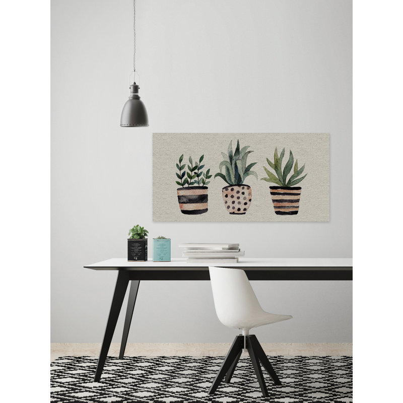 «Botanical Greens», reproduction d'impression sur toile, H 6 po x l 12 po x P 1,5 po