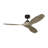 Collins 60-inch indoor/outdoor smart ceiling fan in midnight black finish with natural honey blades, handheld remote control, and compatible with Alexa, Google Home, and Bond Home Action from Visual Comfort Fan-854557855-858847458-827483343