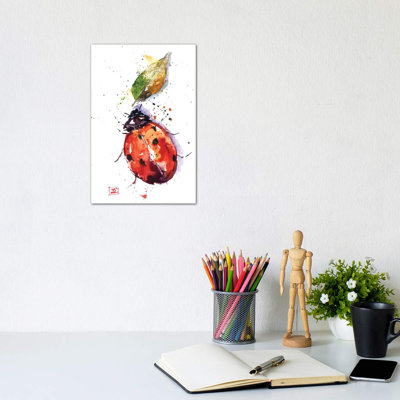 Ladybug 1 Piece Wrapped Canvas Painting