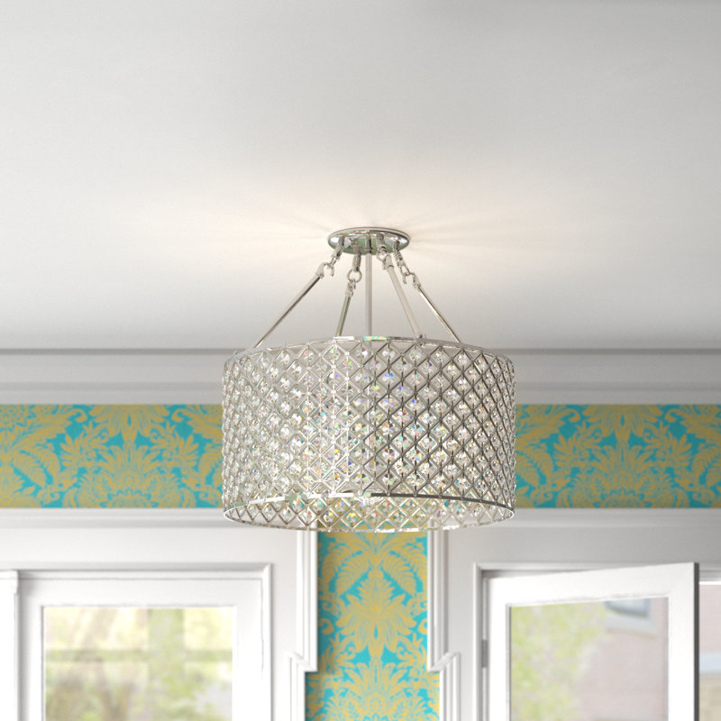 Ivonna Semi Flush Mount, Chrome
