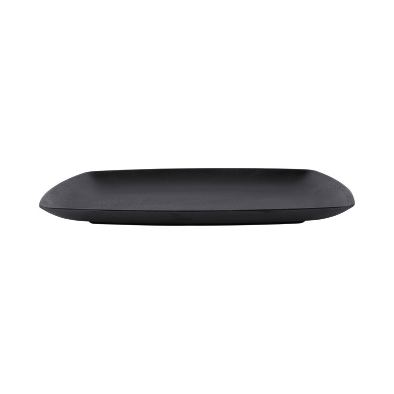 Elite Global Solutions Zen Melamine Platter, 1.13" H x 12.25" W x 8.5" D, Black