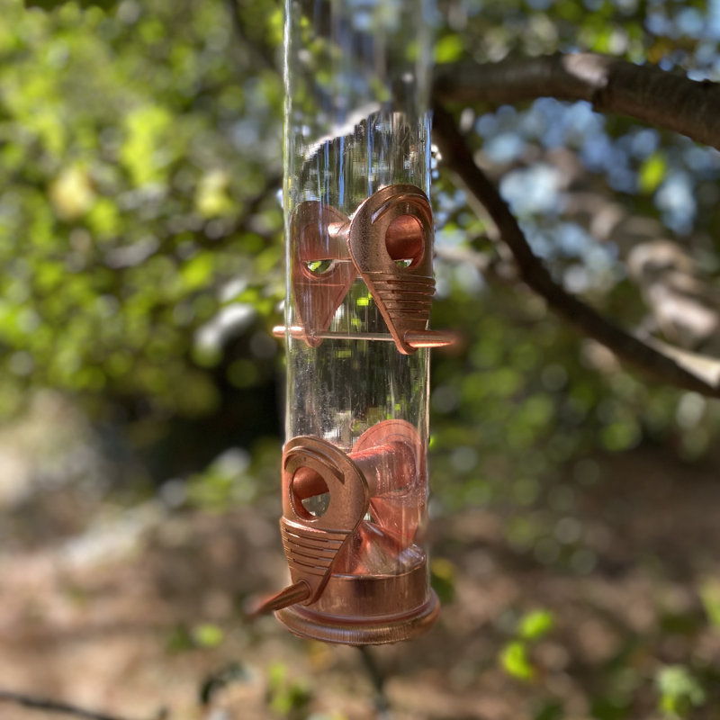 Garlen Metal Hanging Tube Bird Feeder