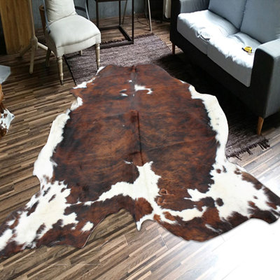 Tapis brun/blanc vache Dalewood