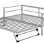 Twin Size Metal Daybed With Adjustable Trundle-1106425880