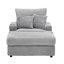 Ensemble de fauteuil avec repose-pieds et repose-pieds de 39 pouces avec canapé à ressorts et tissu velours côtelé, parfait pour le salon ou la chambre à coucher-1046513614