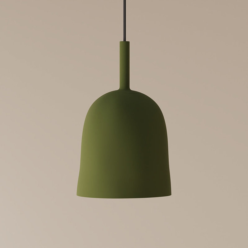Vessel Pendant Light, Olive, 18.5'' H x 9'' W x 9'' D, Black