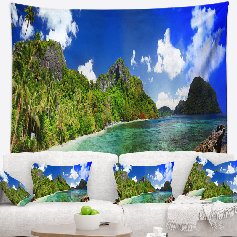 Paysage photographie tapisserie de paysages tropicaux, H 32 po x l 39 po