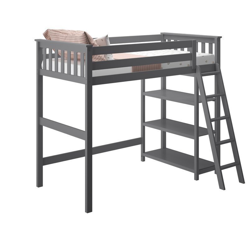 Lit mezzanine simple Jammel Kids, Gris
