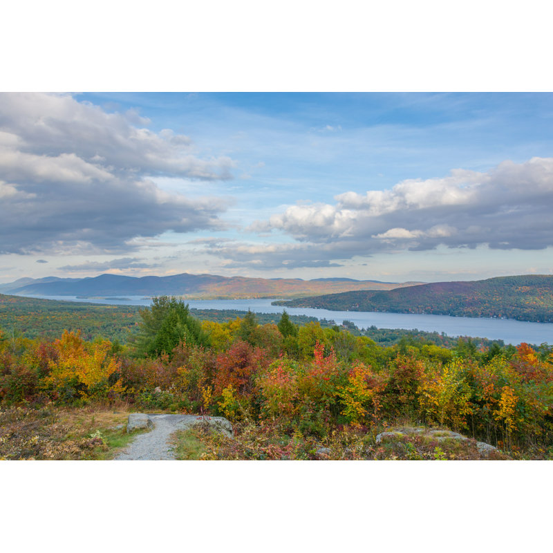 Vue du lac George - Photographie sur toile tendue, H 32 po x l 48 po
