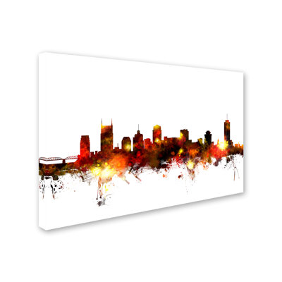 " Nashville Tennessee Skyline Red "