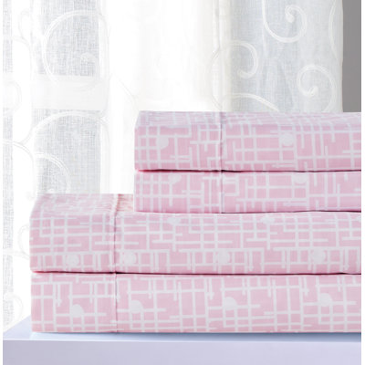 Microfiber Geometric Sheet Set