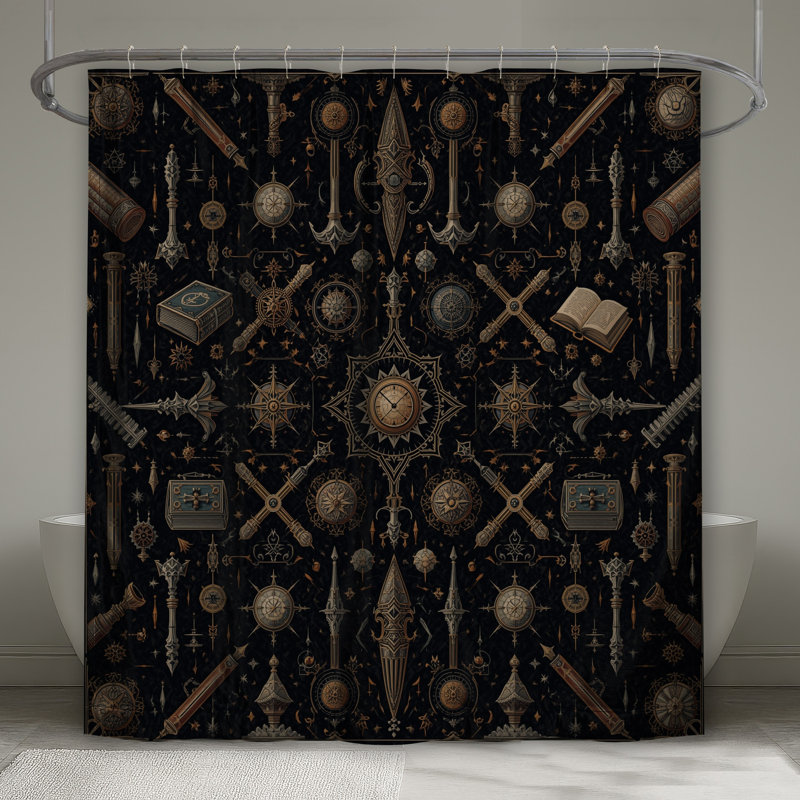 Rideaux de douche Steampunk, L 70 po x H 84 po