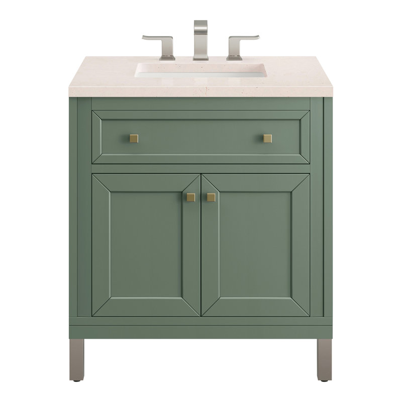 Chicago 30'' W Single Vanity, Smokey Celadon, Tajnar Eclos, 8" Widespread