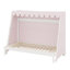 Lit maison avec lit gigogne, tablette de rangement, tente et lumière-129388375