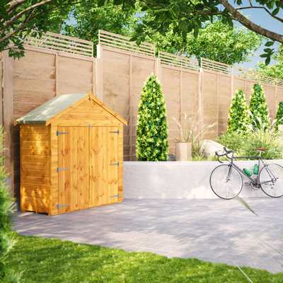 Powersheds 2 x 6ft Apex Timber Tongue & Groove Bike Shed