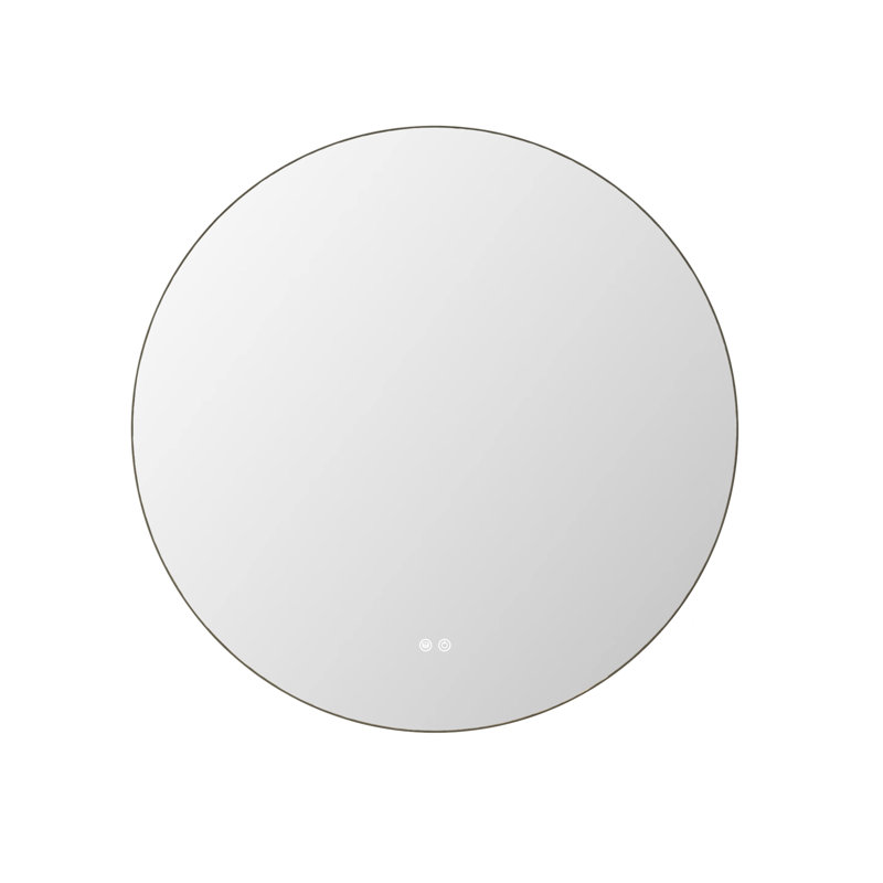 Adorna  Round Frameless Backlit Mirror, LED Bathroom Vanity Mirror with Dimmable Brightness, Anti-fog Function, 50000h Lifetime, Shatterproof Film