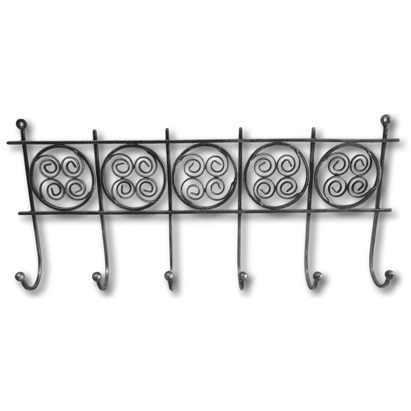 Porte-manteau mural en métal Rogersville, Argent