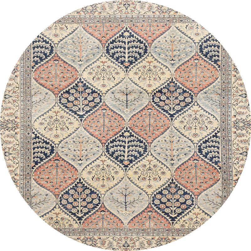 Abstract Indoor Rug, Round 8'