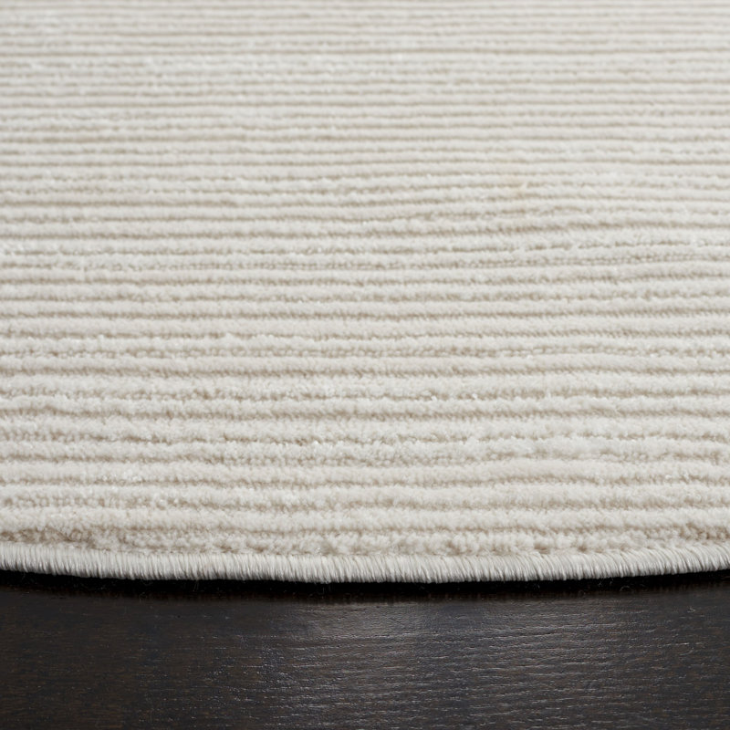 Tapis ivoire tissé à la machine Maayan, Rond 6 pi 7 po