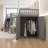 Twin-Twin over Full L-Shaped Bunk Bed with 3 Drawers, Portable Desk and Wardrobe-1392913428